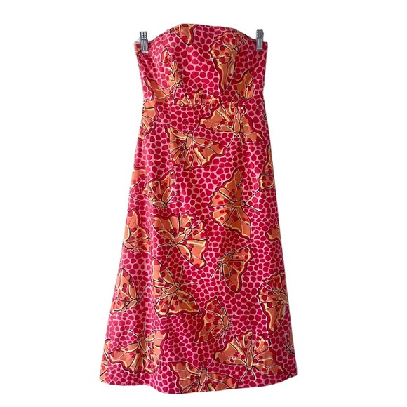 Lilly Pulitzer Cha Cha Butterfly Halter Dress Size 2 ~ - Picture 1 of 4